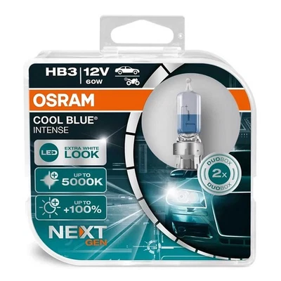 Osram Cool Blue Intense HB3 Headlight Bulbs (Pair) - Up To 100% More Brightness! - Image 1 of 2