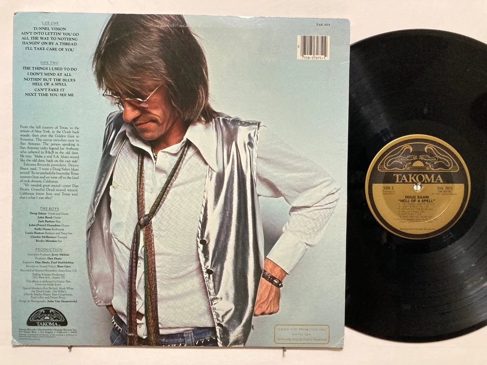 Doug Sahm – Hell Of A Spell LP - 1980 – VG+/VG+ - Image 2 of 2