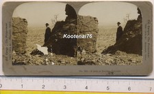 Original Stereoview Man and Boulder town Colorado Stereo View photo Denver