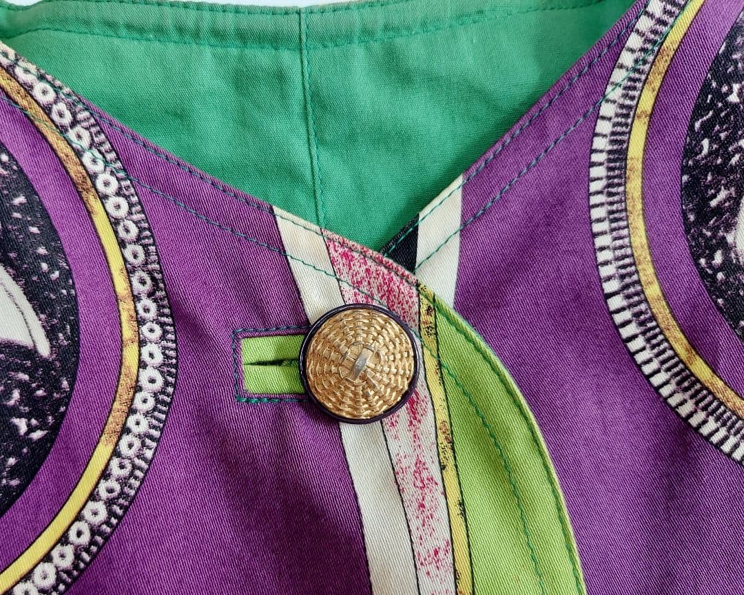 USED VERSACE VINTAGE GRAPHIC PT COLLARLESS JACKET ACCEPTABLE thumbnail 6