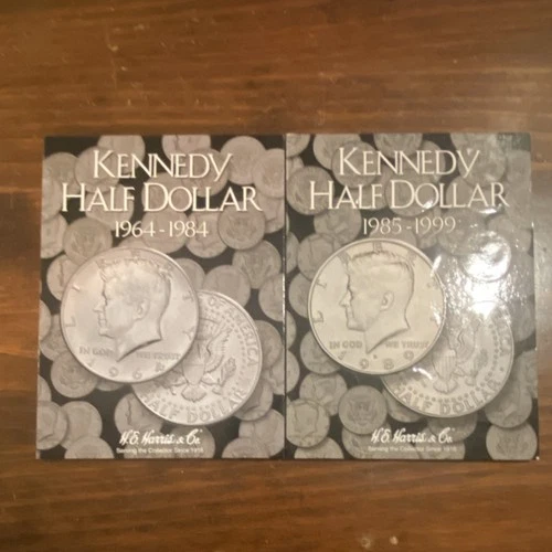 Kennedy Half Dollar Collection 1964-1999 Uncirculated in Harris Albums