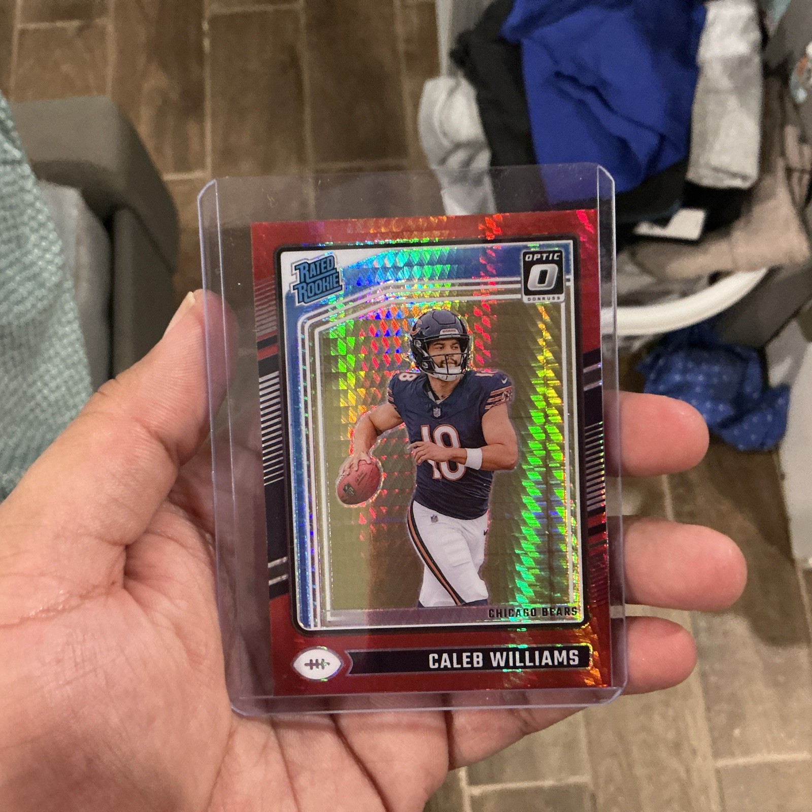 2024 Panini Donruss Optic - Rated Rookie Caleb Williams #201 Red Hyper Prizm (RC
