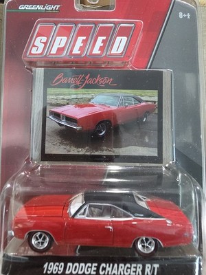 Greenlight 1:64 1969 Dodge Charger R/T Barrett-Jackson Diecast Car Red LE