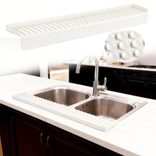 Silicone Sink Edge Protector Splash Guard, 20x4 Inch with Suction Cups and 5 ...