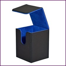 Card Deck Box,Card Deck Case Holds 100 Sleeved Cards, PU Leather Card.