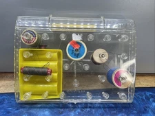 (BOBBINS VINTAGE DRITZ Large Spool Box 786 With Contents