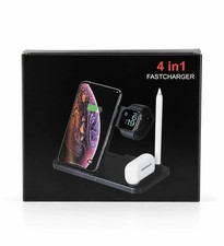4 in 1 Wireless Charging Station Charger Stand Fast Multi Device Charging Dock