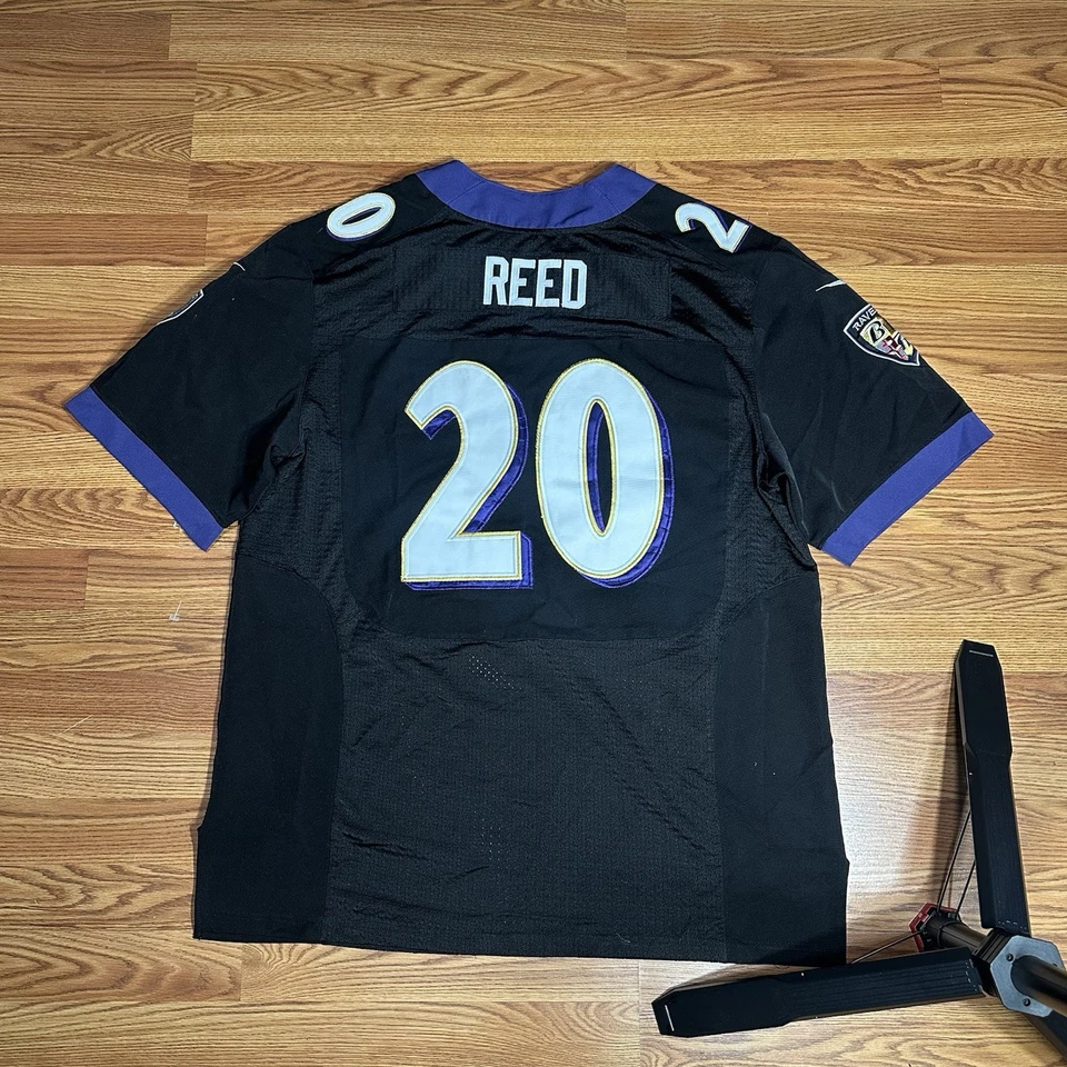 Camiseta de fútbol americano NFL Baltimore Ravens Ed Reed #20 talla 52 Nike cosida en el campo Foto 2 de 4