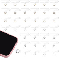 24 Pcs Phone Tether Tab Transparent Universal Phone Lanyard Patch Without Adh...