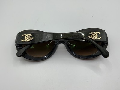 CHANEL サングラス 5469-B-A CHANEL 5469-B-A Oval Sunglasses Crystal Double Coco Chanel Mark