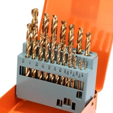 21-Pcs M35 Cobalt Drill Bit Set 1/16"-3/8" HSS for Hard Metal Stainless Steel