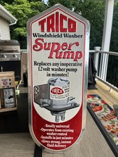 Vintage Trico Windshield Washer Super Pump Advertising Countertop Wall Sign