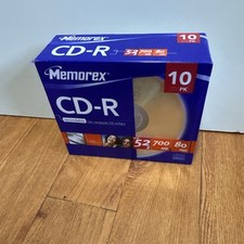 Memorex CD-R  / 52x / 700MB / 80Mins -sealed Writable Retro Discs B1