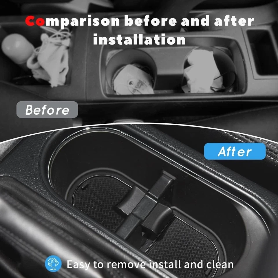 Alfombrillas antipolvo Auovo para accesorios Subaru Forester 2014-2018 posavasos interiores Foto 2 de 4