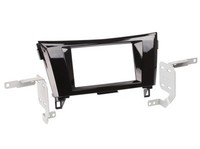 Autoradioblende Einbaurahmen Doppel-Din 2-DIN Schwarz FüR Nissan Qashqai J11