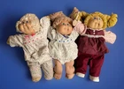 Vintage Cabbage Patch 3 Doll Lot 1980s Blonde Pigtails
