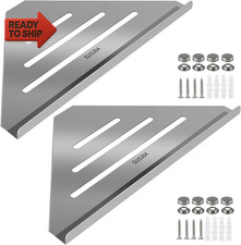 2 Pcs 304 Stainless Steel Corner Shelf with Screws, Triangle Shower Caddy, Wall