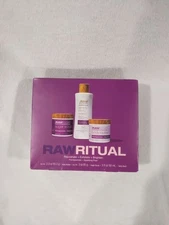 Raw Sugar Raw Ritual Kit Sugar Scrub Body Butter & Body Wash Pomegranate & Pear