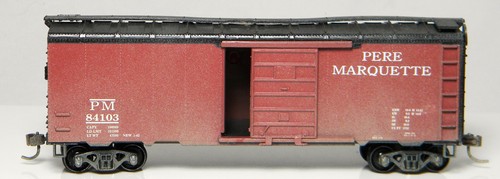 Boxcar Pere Marquette #84103 escala HO 40' desgastado puerta única | Zustand: Used