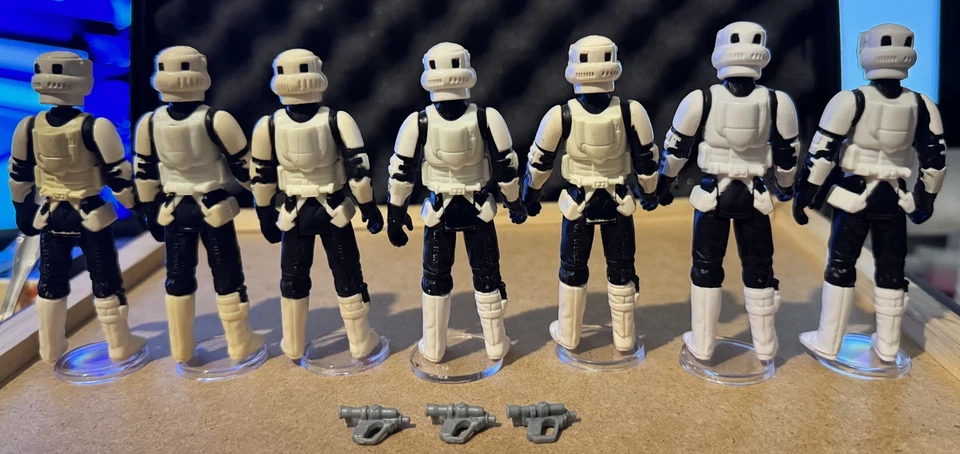  Vintage & Retro Biker Scout Troopers. 5 Vintage 1983+2 Retro Collection Figures - image 3 of 4