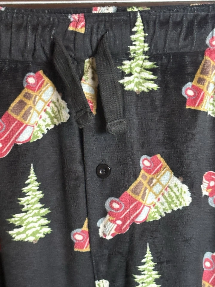 Mens Weatherproof Large Christmas Santa Truck Tree Pajama PJ Pajama Pants - Image 3 of 4
