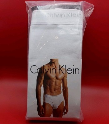 2008 Calvin Klein Rare Vintage White 100% Cotton Briefs, New in Original Package