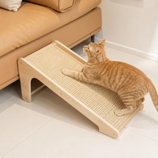 Sisal Cat Scratcher Ramp, L Shaped Scratching Post and Scratch Pad for Indoor...