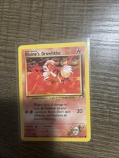 Vintage Pokemon Card Blaine's Growlithe 62/132 Common Gym Heroes  Unlimited Nm