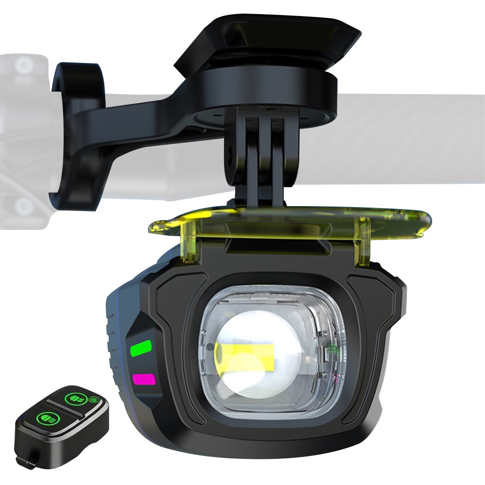 Rechargeable Powerful 1100LM Hanging Bike Light Remote Control Front Headlight