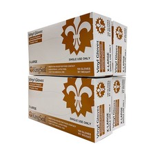 KingSeal X-LARGE Vinyl Disposable Gloves Powder-Free 4 mil Clear 400 pcs
