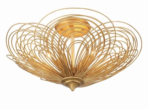 Crystorama Lighting Group DOR-B7703 Doral 3 Light 19"W Semi-Flush - White - Picture 7 of 7