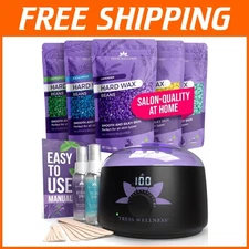 Digital Wax Warmer Kit - Black Purple Flower