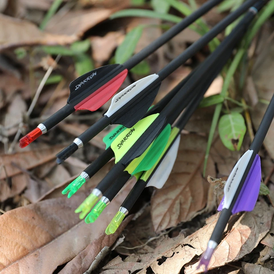 32" Pure Carbon Arrows .001" SP300-1000 Vanes Archery ID4.2mm Bow Hunting Target - Image 4 of 4