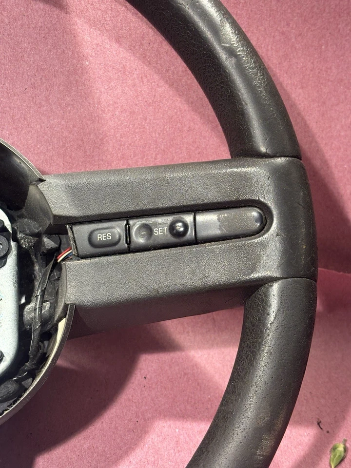 WORN 2005-2009 Ford Mustang Black Rubber Steering Wheel Cruise - Image 2 of 4