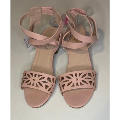 NWT The Children's Place Girls Perforated Gladiator Heel Sandals