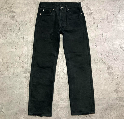 IRON HEART Black Armor 21oz Denim Pants Black W31 Zipper fly