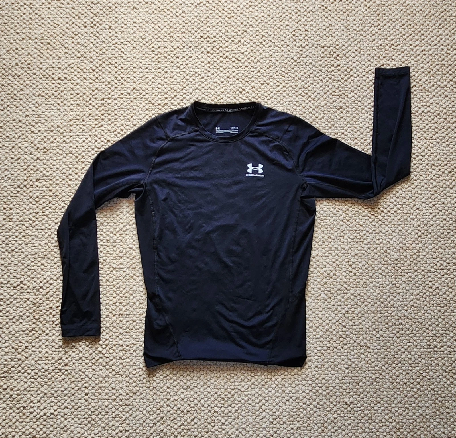 Under Armour HeatGear Fitted Long Sleeve Black Base Layer ADULT Large