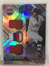 2018 PANINI MIGUEL APARICIO ELITE EE JERSEY PATCH FOIL /25 RANGERS MSK