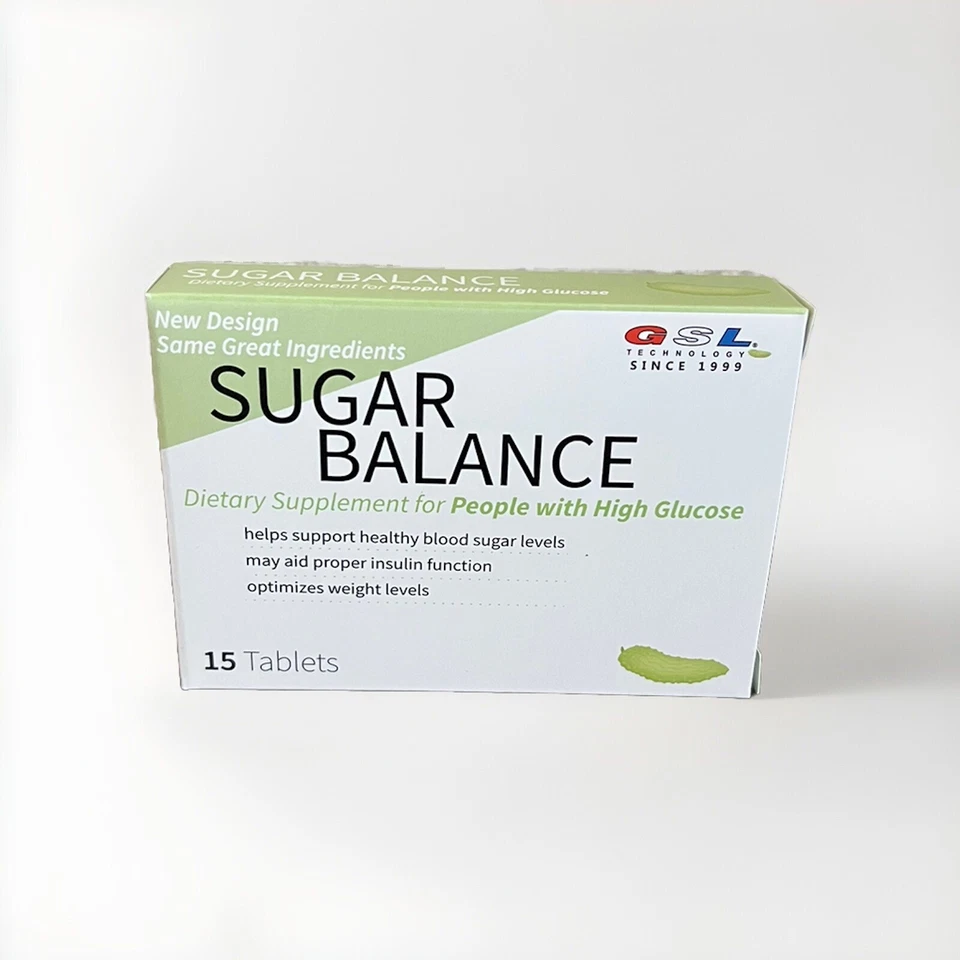 10 Pack! GSL Sugar Balance Supplement For High Glucose 15 Tablets/Box, 150 Total - Image 3 of 3