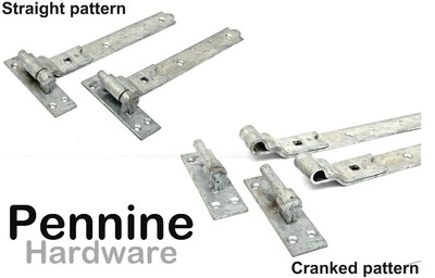 Galvanised Hook & Band Hinges - Straight & Cranked 1 Pair ...