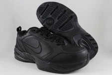 NIKE AIR MONARCH IV 4 EXTRA WIDE 4E EEEE TRIPLE BLACK MONO CROSS TRAINER MENS SZ
