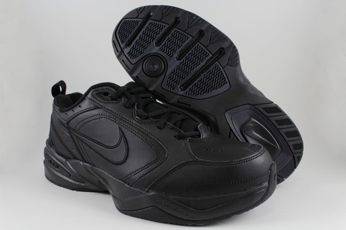 NIKE AIR MONARCH IV 4 EXTRA WIDE 4E EEEE TRIPLE BLACK MONO CROSS TRAINER MENS SZ - Picture 1 of 9