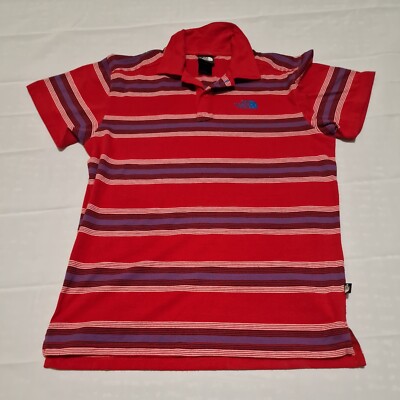 The North Face Polo Shirt Mens Small Striped Smart Casual