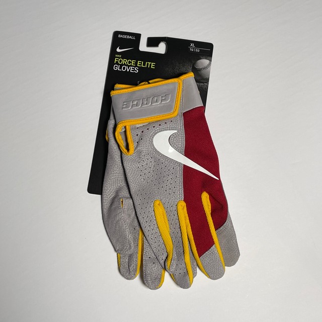 Nike Force Elite Batting Gloves USC Trojans Baseball Team Issued Cv0332