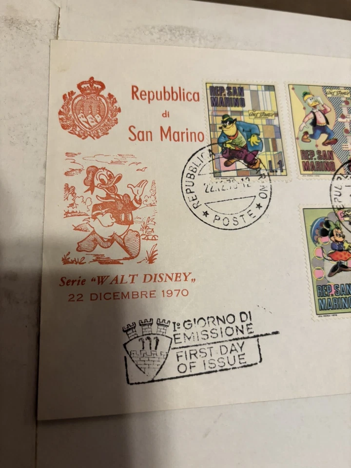San Marino 1970 FDC WALT DISNEY Foto 2 de 4