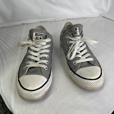 Converse All-Star Chuck Taylor Silver Low Sneakers Shoes Womens 7