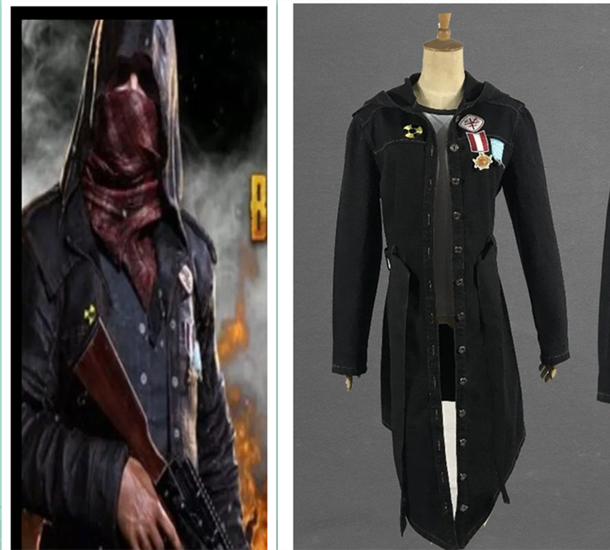 Playerunknown's Battlegrounds PUBG Trench Coat Cosplay Costume