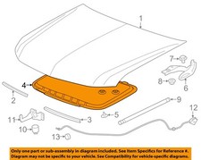 GM OEM 17-22 Colorado Hood Hood Components-Insulation 84108318