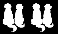 Golden Retriever Buddies Two White Vinyl Decal Car Window Laptop Tablet notebook