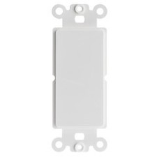 Decora Wall Plate Insert, White, Blank